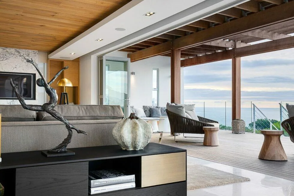 ARRCC Cape Villa &mdash; dining room with aluminium screens