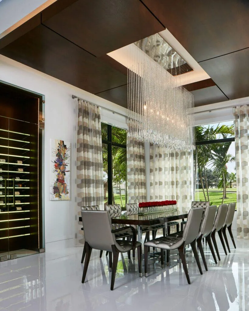 Cudmore Builders &mdash; crystal dining room with mirror panel