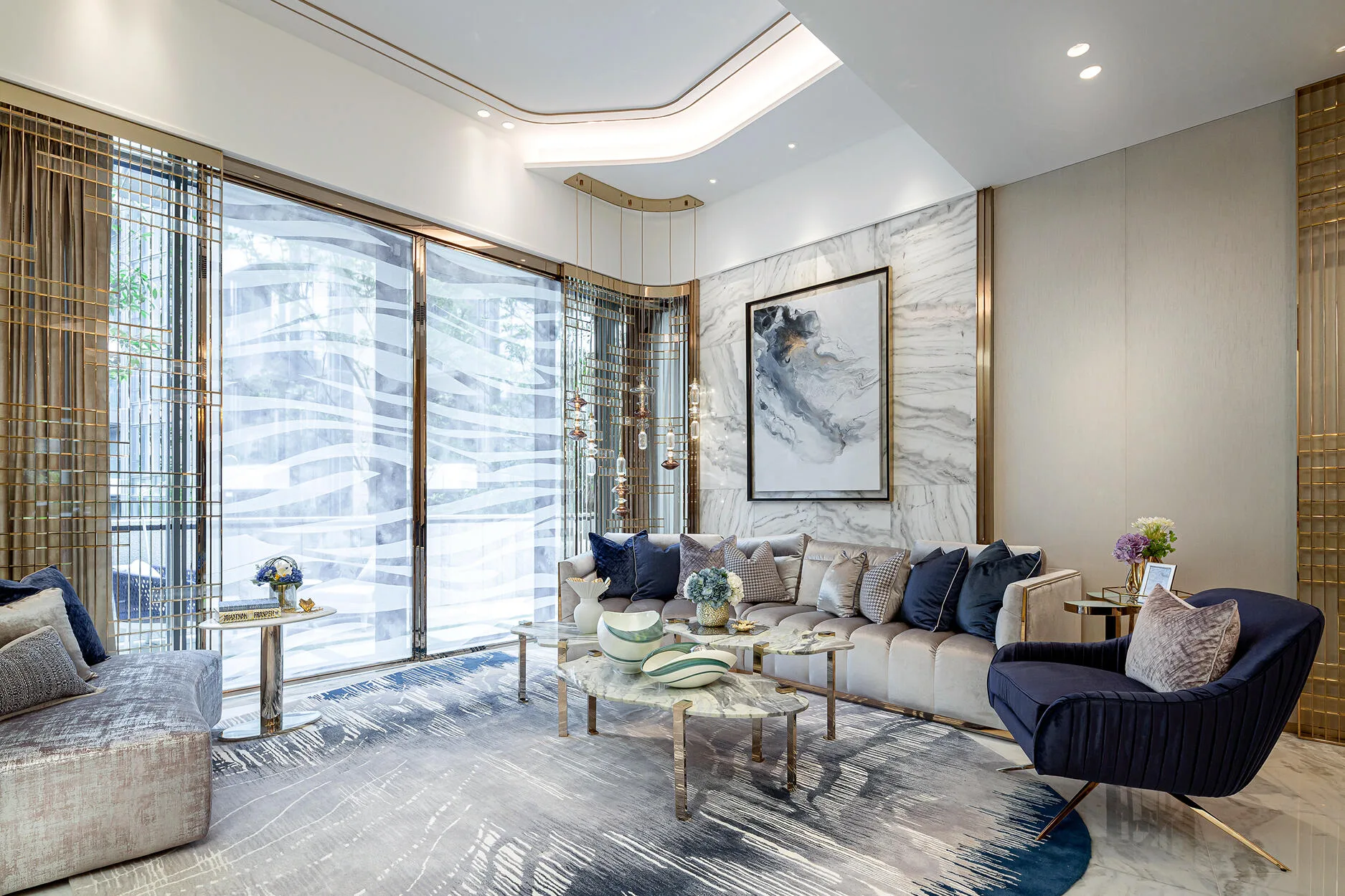 Fusion Design Limited &mdash; watercolor and gold lounge