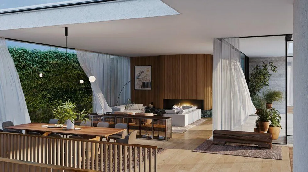 Modern luxury interior by Plus Design Studio &mdash; oatmeal and biophilic tones