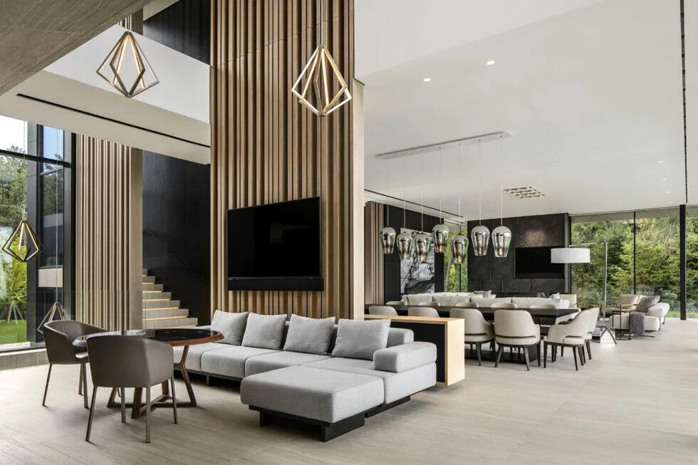 SAOTA &mdash; wood slat ceiling open plan living