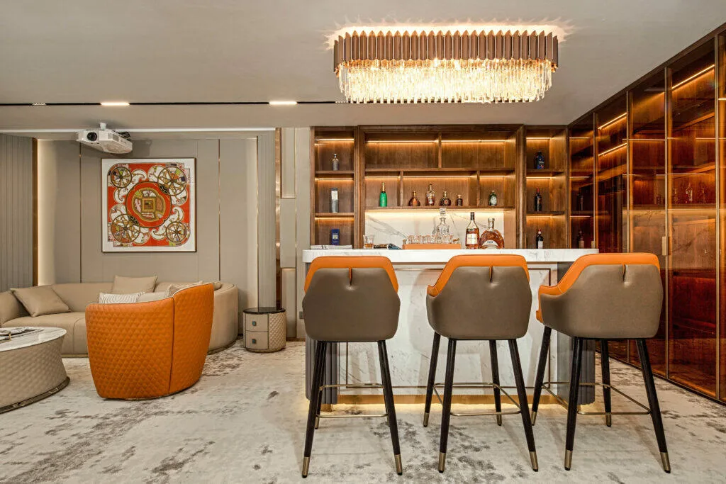 Todd Interior Design &mdash; tangerine moody lounge